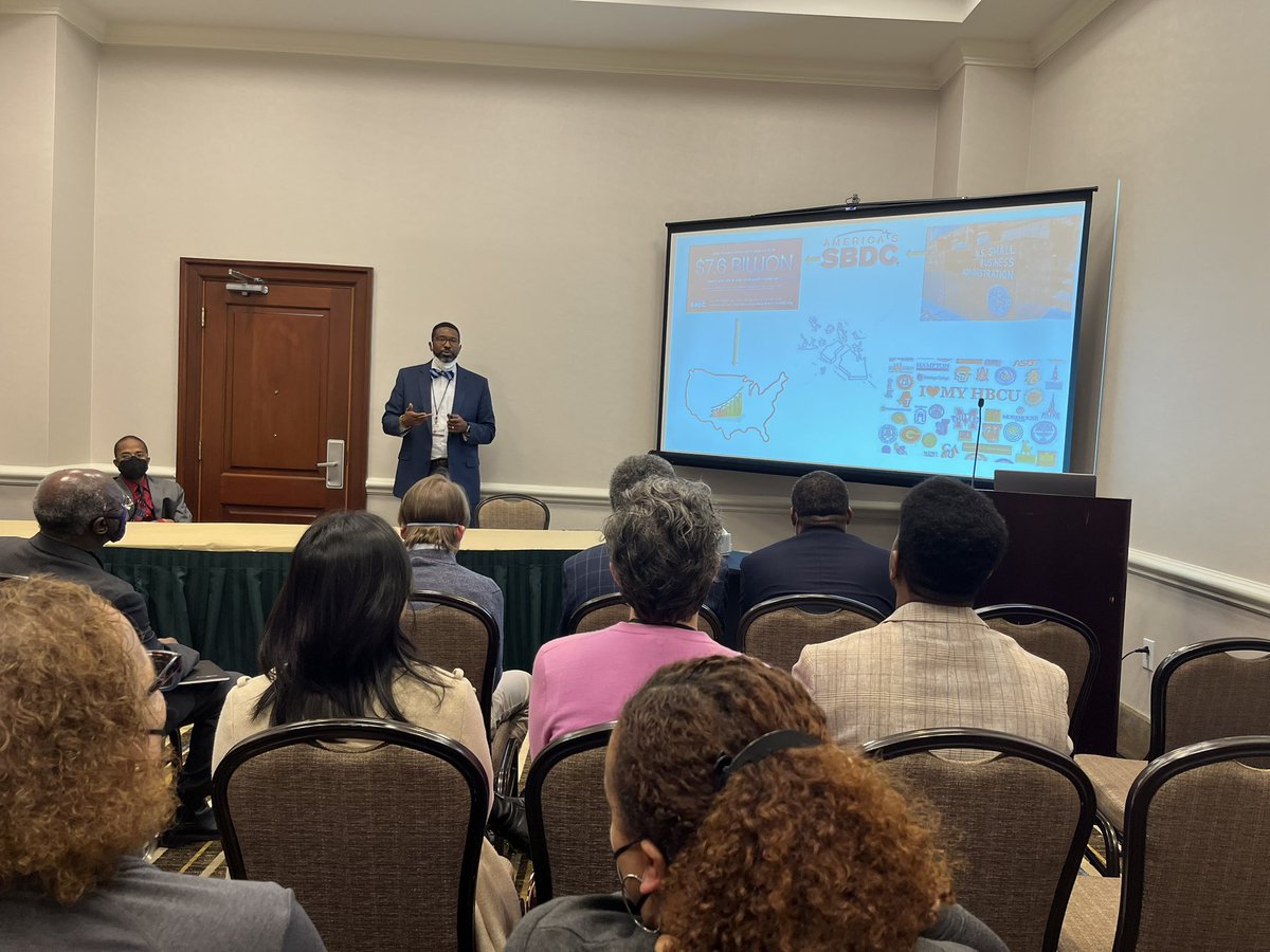 Micah Crump @MegarEversColg and #DorianWilliams <a href="/du1869/">Dillard University</a> present racial/ethnic and gender disparities in #HBCU necessity versus opportunity entrepreneurship at #ASSA2023. 

Joint work with <a href="/Econo_NIC_trics/">Nicholas Hill</a>.
