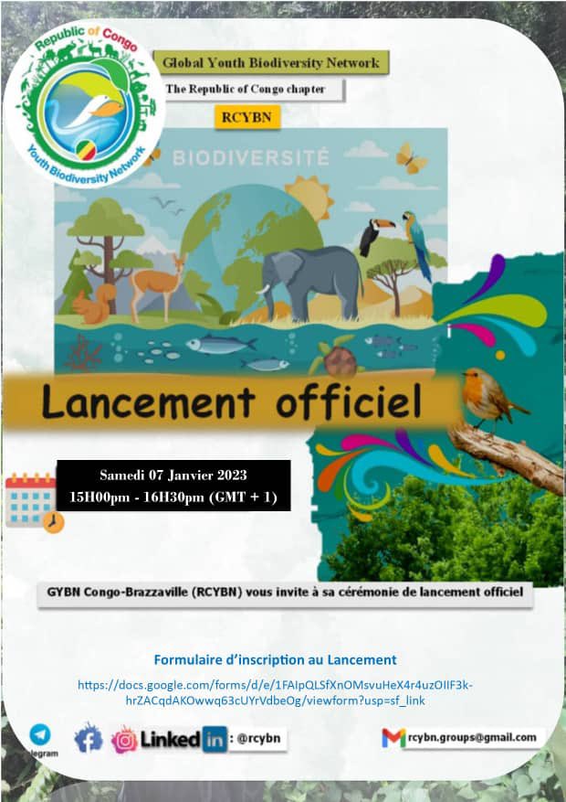 GYBNAfrica's tweet photo. Opportunity for youth in the Republic of the #Congo.
Join this event organized by GYBN Republic of Congo. Register here: https://t.co/f0AdphuwjP
#RCYBN #AfricanYouth4Biodiversity #Stopthesame https://t.co/mIKM4bWzdk