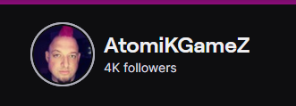 AtomikGamezTTV's tweet photo. well... wait... what?!?!? LFG #Twitch #Twitter. 

Fucking hit 4k on The Purple Platform. THANK YOU SO FUCKING MUCH. #Community #AtomikArmy

you, all of you amazing humans did this. welp, you are fuckin stuck with me now aren't ya. 

Merch link in BIO 🤣😂 https://t.co/MWMlvKKLi6