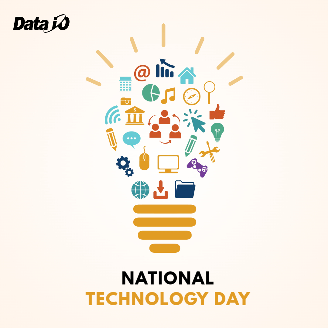 DataIO_Company's tweet image. On #NationalTechnologyDay Data I/O recognizes the contributions of science and technology to improve our lives. In particular, advancements in semiconductor technology powering industrial, IoT devices, medical, consumer, EVs, and connected/autonomous cars. #DAIO #dataprogramming