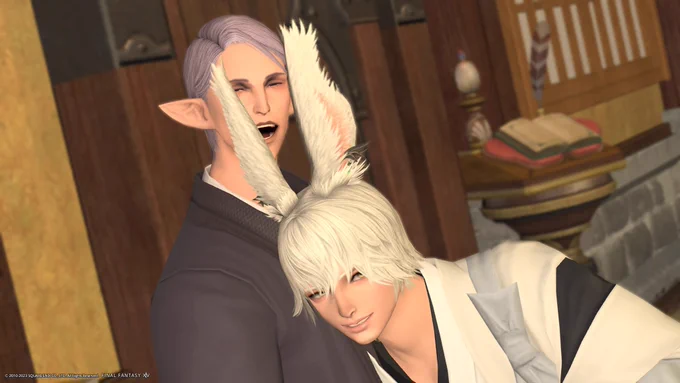 ヤマトが幸せそうな写真がすきだよ、エオルゼア満喫してねヤマト#うさお #ヴィエラオス #XIV_PICTCLIP #GPOSERS 