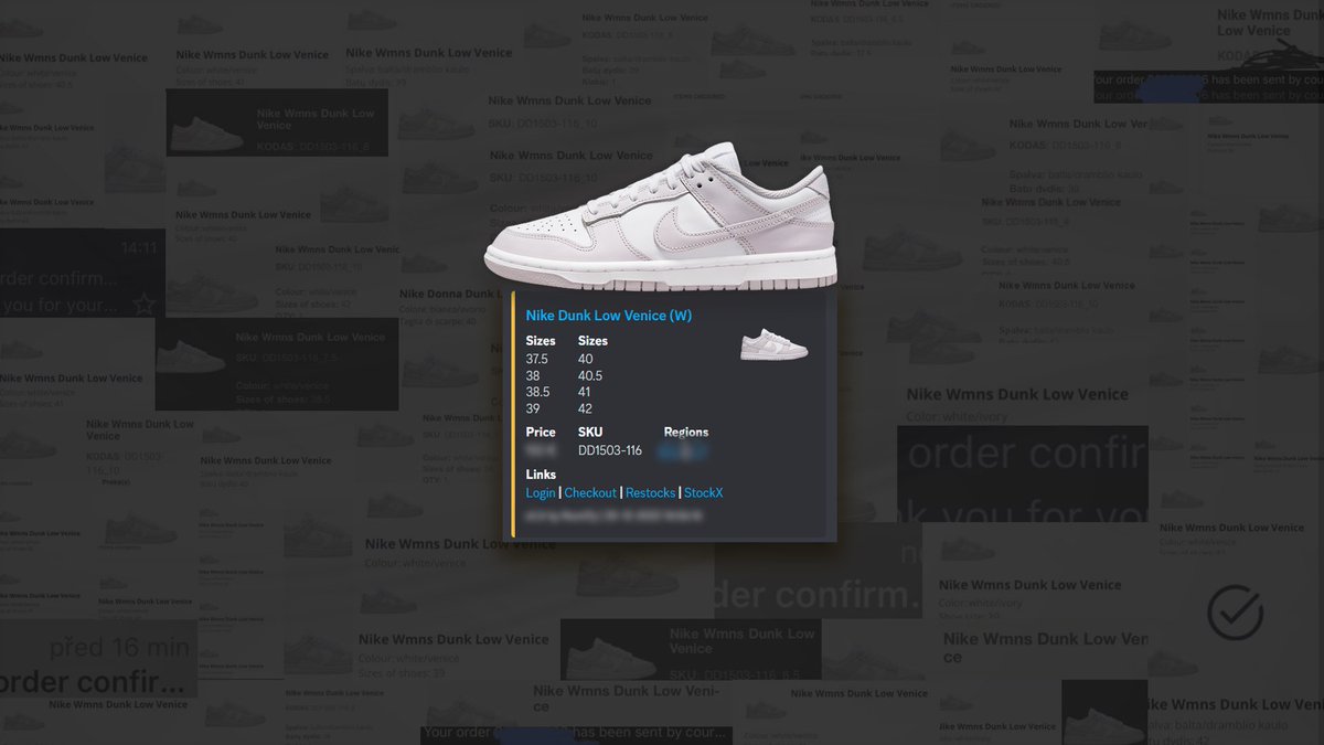 Nike Dunk Low "Venice" (W)

Our members cooked with custom monitor ping, would you like to join us? 👋

Looking forward to see you in our server waitlist.nootify.eu