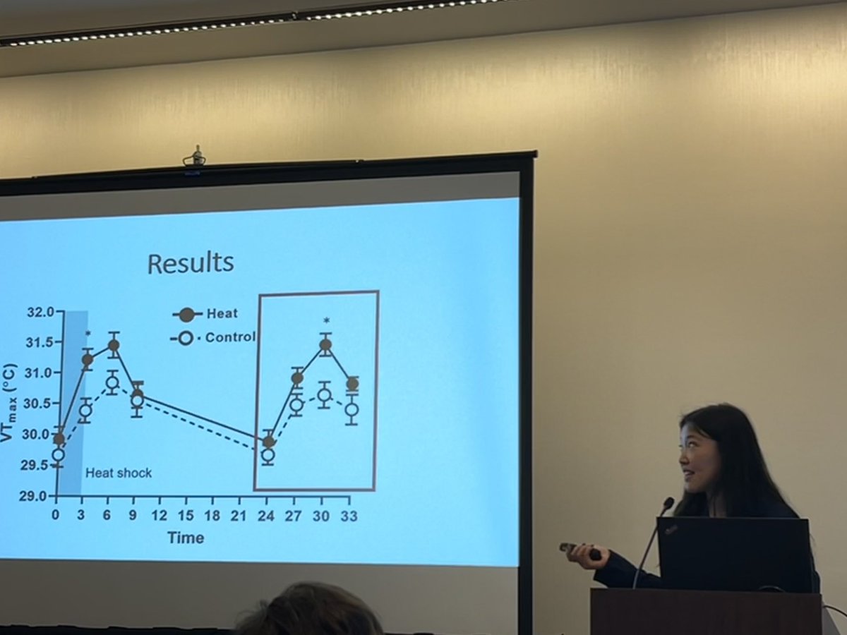 Claire Williams (@clairewill22) on Twitter photo Really cool results from <a href="/KellyLWuthrich/">Kelly Lin Wuthrich</a> this morning! Heat induced plasticity in thermal maximum is maintained to the next day, but only in certain times of the trait’s daily cycle! Really cool results from <a href="/KellyLWuthrich/">Kelly Lin Wuthrich</a> this morning! Heat induced plasticity in thermal maximum is maintained to the next day, but only in certain times of the trait’s daily cycle!