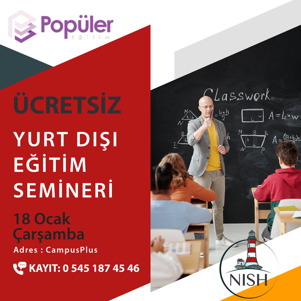Yurt dışı eğitim hakkında merak ettiğiniz tüm sorularınızın yanıtı için saat: 18.00 de  bekliyoruz...
