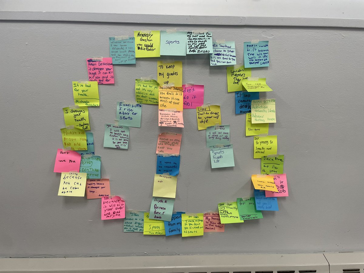 VGashlin's tweet image. Our Above the Influence 8th grade leaders went into lunches today to talk to kids about their “reasons to rise above drugs, alcohol, and vaping”.  These kids are rockstars!  Feeling very inspired by our students today!  ❤️