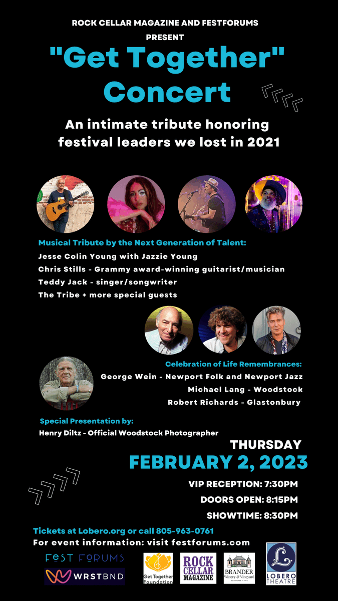 Join us February 2, 2023 for a historic look at the festival producers that built the industry music and live performances by the children of Woodstock. Tickets at lobero.org