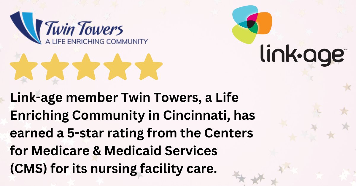Congratulations to Twin Towers, a <a href="/LifeEnrichComm/">LEC</a> senior living provider in Cincinnati, on earning a five-star rating for its nursing facility care from CMS! The team at Twin Towers continually works hard to provide exceptional care and services. #seniorliving #5star