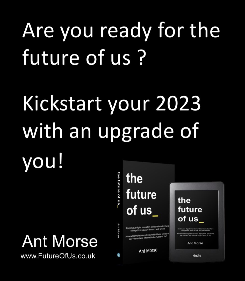 AntMorseUK's tweet photo. What were your New Year Resolutions? To get fit? Eat better? Work smarter? What about upgrading your knowledge & relevance for the future. The Future Of Us looks at how we can all stay relevant in our fast pace evolving digital worlds. https://t.co/o0cN3TF0oq
#futureofus https://t.co/IXR7ij7P93