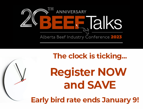 Don't forget to register for one of Canada’s largest beef convention and tradeshows #ABBeefConf23. Take advantage of early bird pricing! #AbAg #ABCattleFeeders 