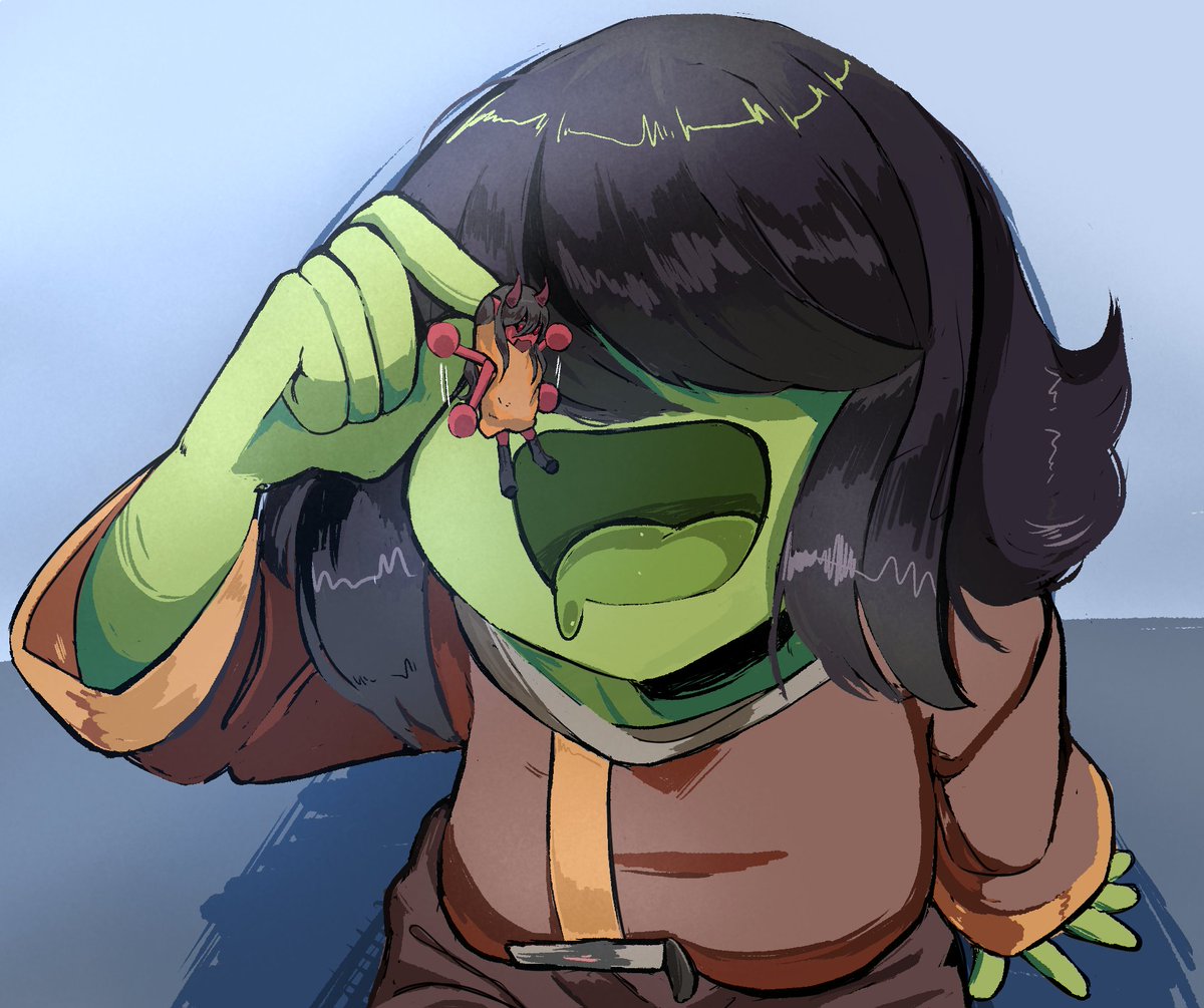 Commission for <a href="/OctoMarina5768/">Octo</a> and <a href="/killbot7783/">Tief, Belphi</a> !~ Thank you! #Sizetwitter #giantess #tiny