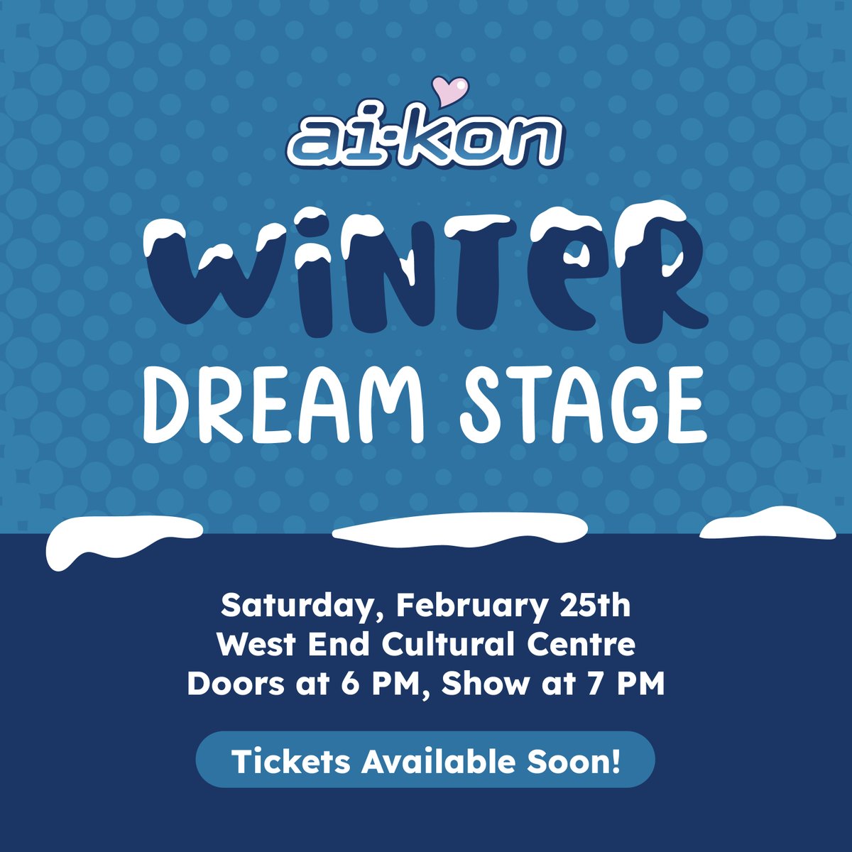 aikonwinnipeg's tweet photo. Come see Winter Dream Stage presented by Ai-Kon at @TheWECC on Feb. 25th featuring our best local talent!
 
A music and dance showcase to warm you up this winter!
 
Details and talent submission can be found here: https://t.co/jt769H4vHu https://t.co/nlHJQP3MA4