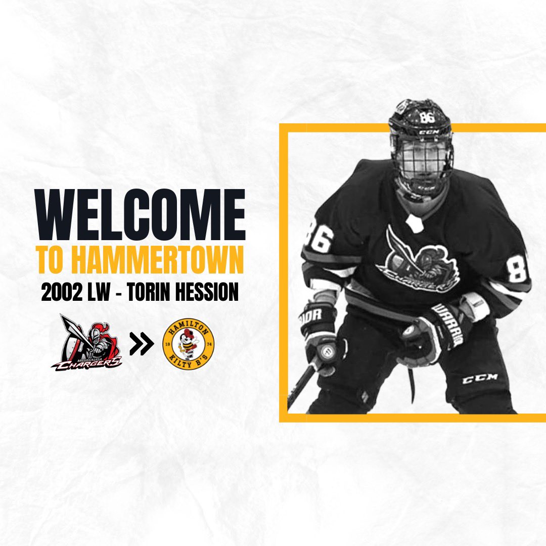We have acquired overage forward Torin Hession from the Mississauga Chargers of the OJHL! Torin is a complete 200ft forward that can hit, finish, and make you miserable! Welcome to Hamilton, Hessy!