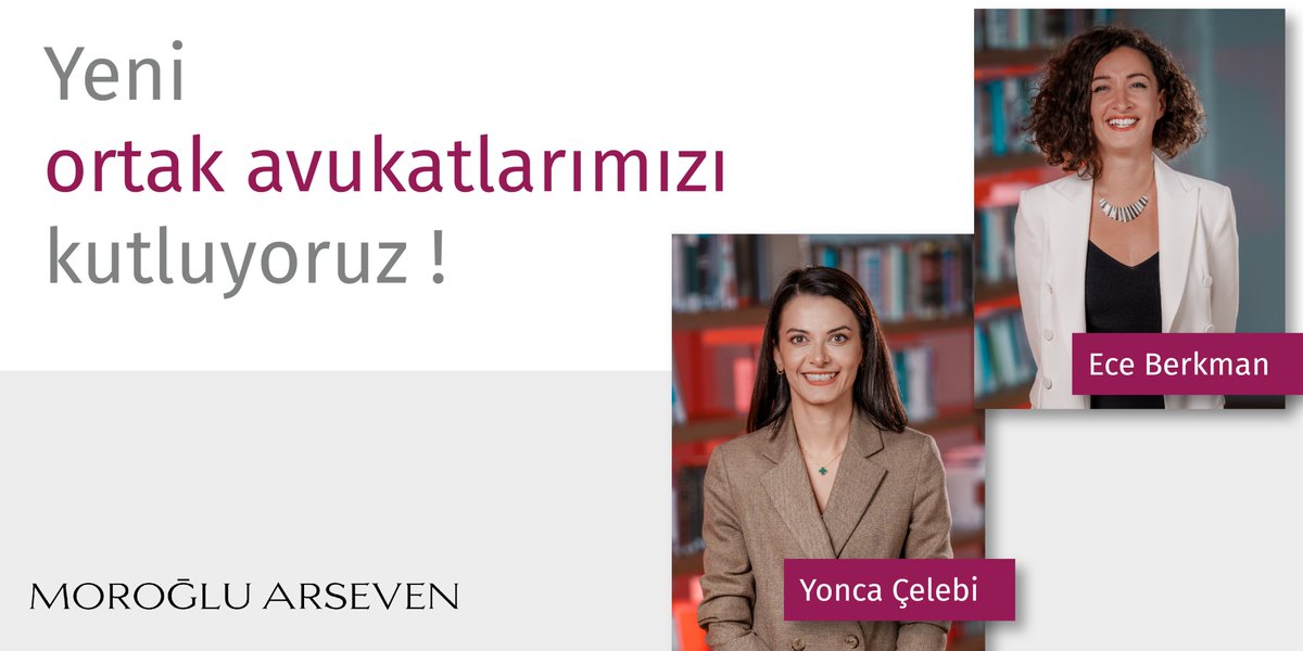 morogluarseven's tweet photo. MOROGLU ARSEVEN olarak, Ece Berkman ve Yonca Çelebi’nin görevlerine 1 Ocak 2023 tarihinden itibaren ortak avukat olarak devam edeceklerini bildirmekten mutluluk ve gurur duyuyoruz.

#morogluarseven https://t.co/fhDQXdvdqQ