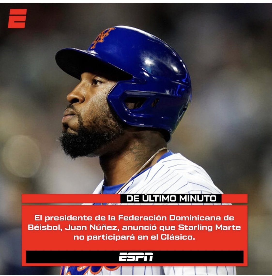 Starling Marte will not play with the Dominican WBC