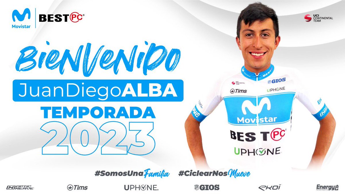 TeamBestPC's tweet photo. Como nos hemos portado bien, los Reyes Magos nos han traído otro gran corredor para el equipo 🎁🤪

Juan Diego Alba se une a la familia del #MovistarBestPC, para la temporada 2023 ¡Bienvenido!

#SomosUnaFamilia
#CiclearNosMueve https://t.co/H7YSq8bq7c