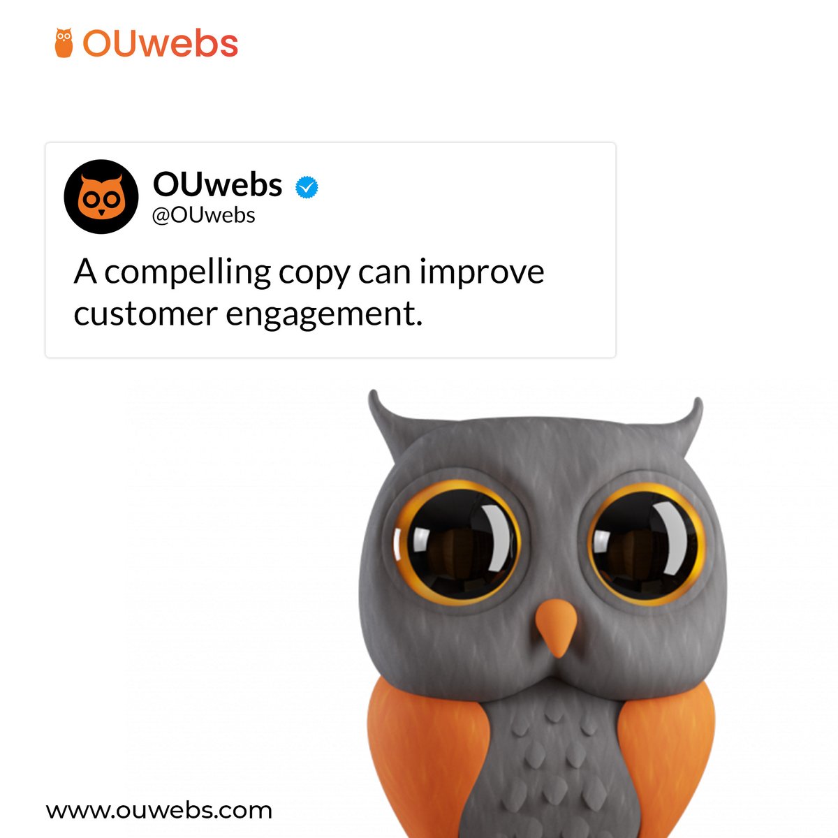 OUwebs's tweet photo. Copywriting plays a crucial role in the growth and success of a business. It can attract potential customers to your website or advertisement. Read more: https://t.co/wrCOAkD6tv

#blog #business #entrepreneur #success #love #happy #follow #nature #travel #trends #today #blogger https://t.co/unANfjAqPg