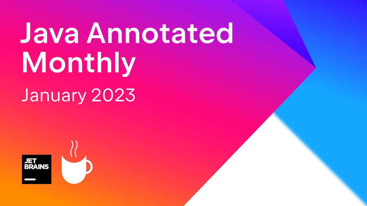 intellijidea's tweet image. It’s 2023, and the first #JavaAnnotatedMonthly of the year is out!
👉 buff.ly/3QoTS3k
Learn about the latest updates in Java and related technologies, and check out all of the recent issues of JAM here 👉 buff.ly/3XcM0Uu