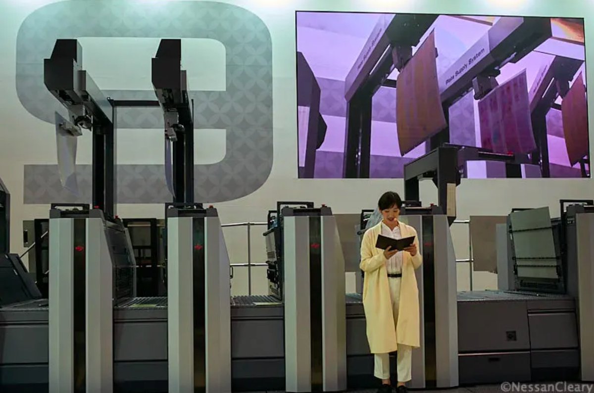 TechAndComms's tweet image. #Printing Latest: #RMGT shows off press automation. RMGT‘s stand at IGAS 2022 was dominated by a 970 PF8 #offset #press, an 8-colour machine with perfector and online colour control registration and inspection. bit.ly/3uKF7hg
