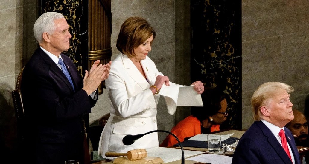 ARmastrangelo's tweet photo. Dignity? You ripped up President Trump's speech during his State of the Union address. Names of the dead were on that paper. You are a nasty woman. https://t.co/tRuoCHPCoQ