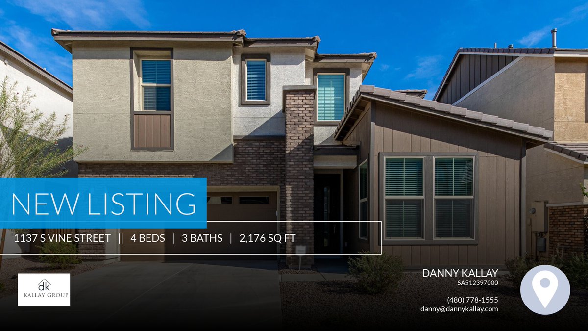 dannykallay's tweet photo. 📍 New Listing 📍 Take a look at this fantastic new property that just hit the market located at 1137 S Vine Street in Chandler. Reach out here or at (480) 778-1555 for more information https://t.co/rjE0POOjbc https://t.co/nYGXx54ksq