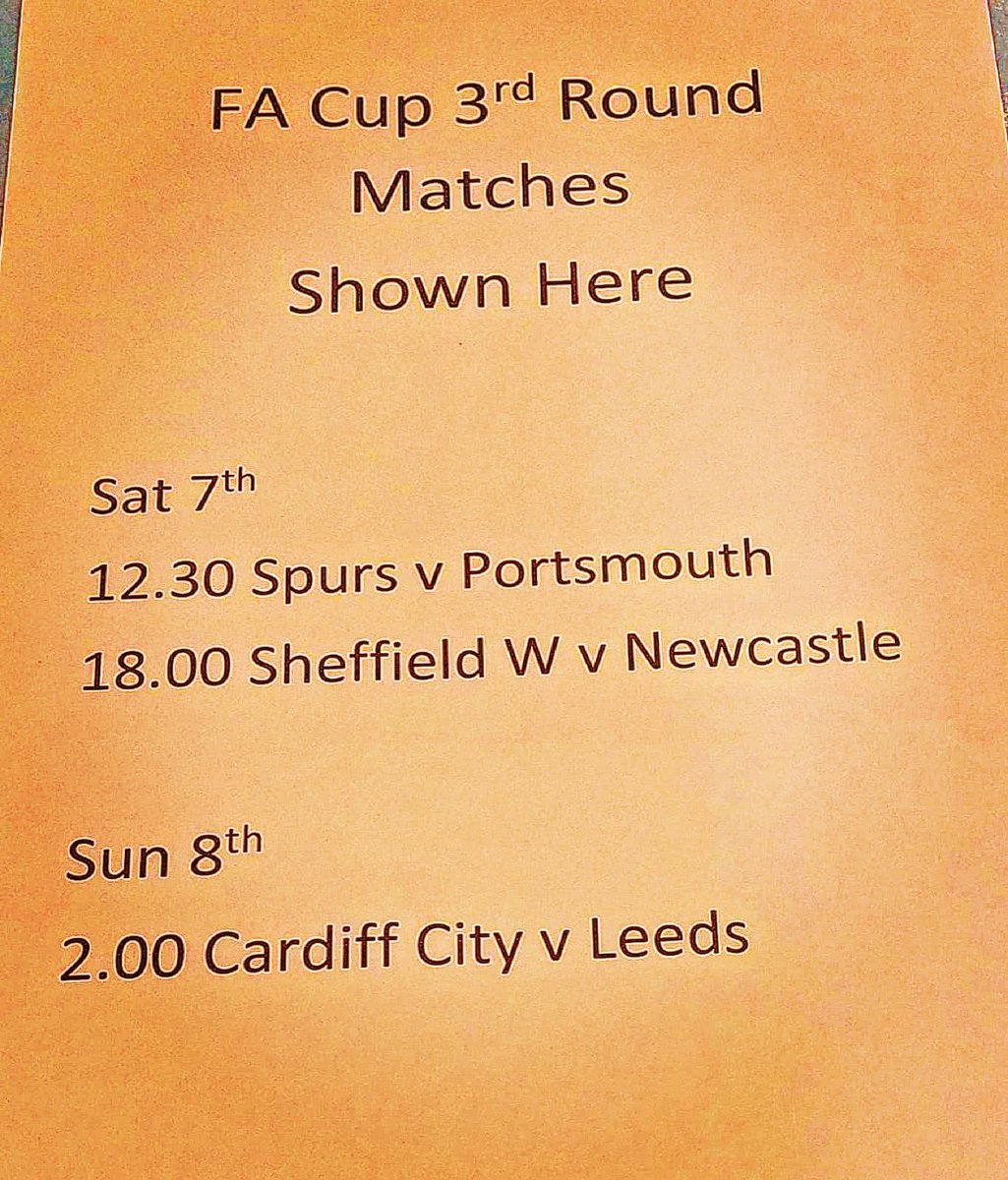 ⚽️We’re showing Some FA cup this weekend on the big Screen ⚽️