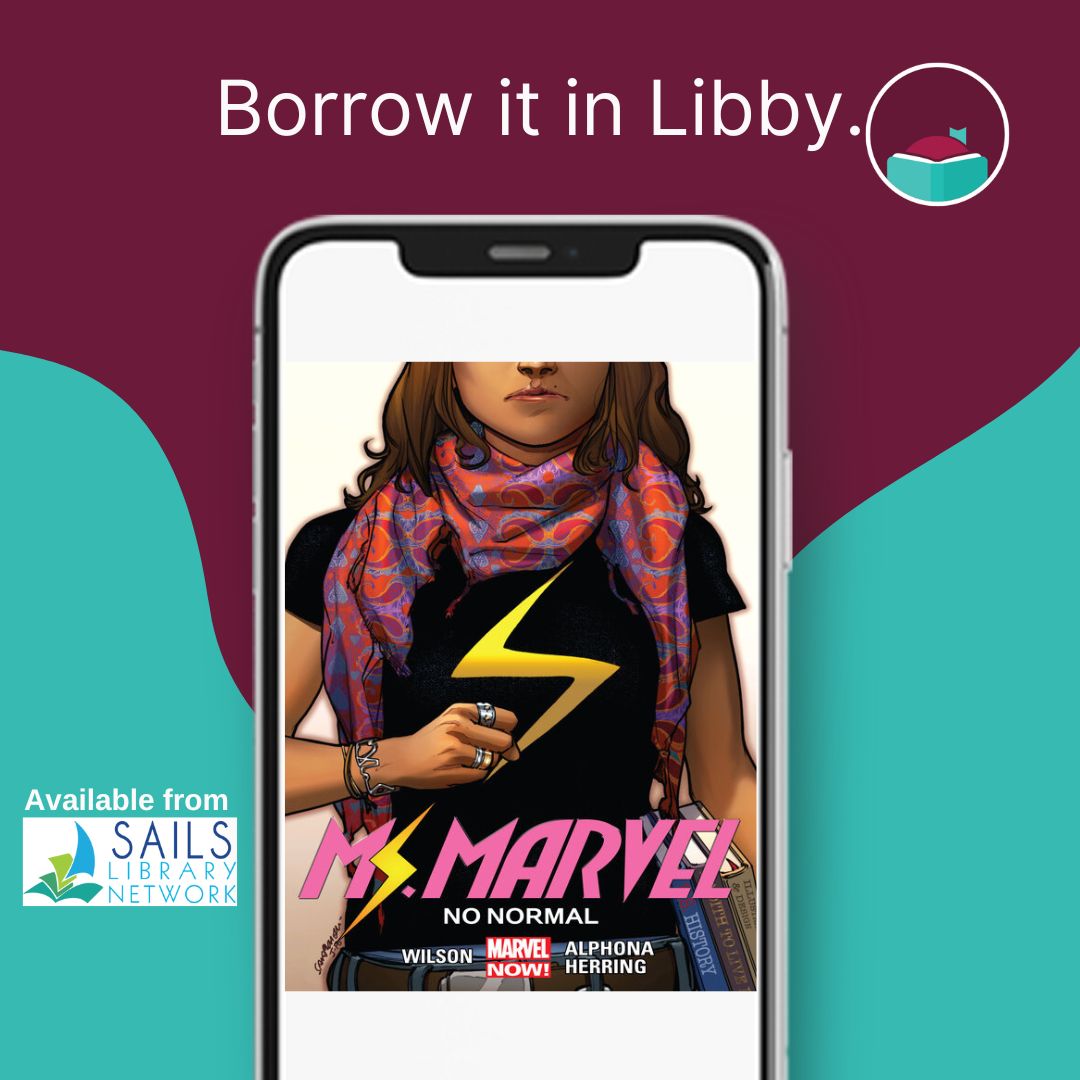UMLlibraries's tweet photo. Did you know you can read comics on Libby? If you're catching up on your Marvel tv shows, you can also read the Ms Marvel comics right on your phone with your UML email address and password. 
Check out Ms Marvel now! https://t.co/qZMo87aUxC

#UMassLowell #UMLLibrary #Libby https://t.co/bx22dJI2Zz