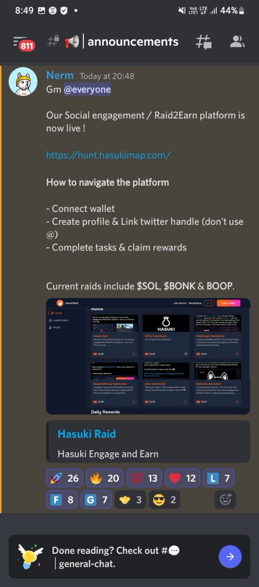 DanDiablos2's tweet photo. @HasukiNFTs Raid2Earn live!!!❣️🥳🔥🔥

Developed by @HasukiLabs 
Ready to rock and earn prizes in $SOL, $BOOP and $BONK 🤝❤️‍🔥

🔥❤️🔥THE LATEST SNEAK PEAKS ON THE MAIN PAGE! 🔥❤️🔥
LFG LFG LFG🫂🫂

Reactions going as fire https://t.co/b3WkUlBuKJ