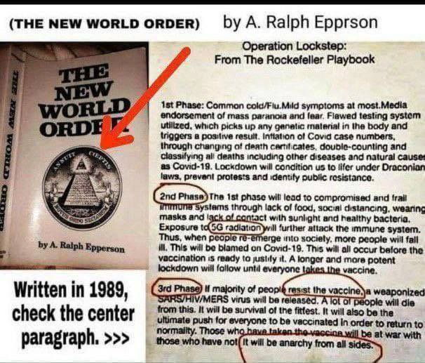 Matteeryallwtns's tweet photo. Truth! Rockefeller wrote about the NWO &amp; The WEF plans in Operation Lockstep 30 yrs ago. Fear is their greatest weapon;knowledge &amp; faith are our greatest allies. #StoptheShotsNow #CrimesAgainstChildren #CrimesAgainstHumanity #TrudeauIsMustGo   #TrudeauForTreason #TheGreatReset https://t.co/n6ET04Icgx