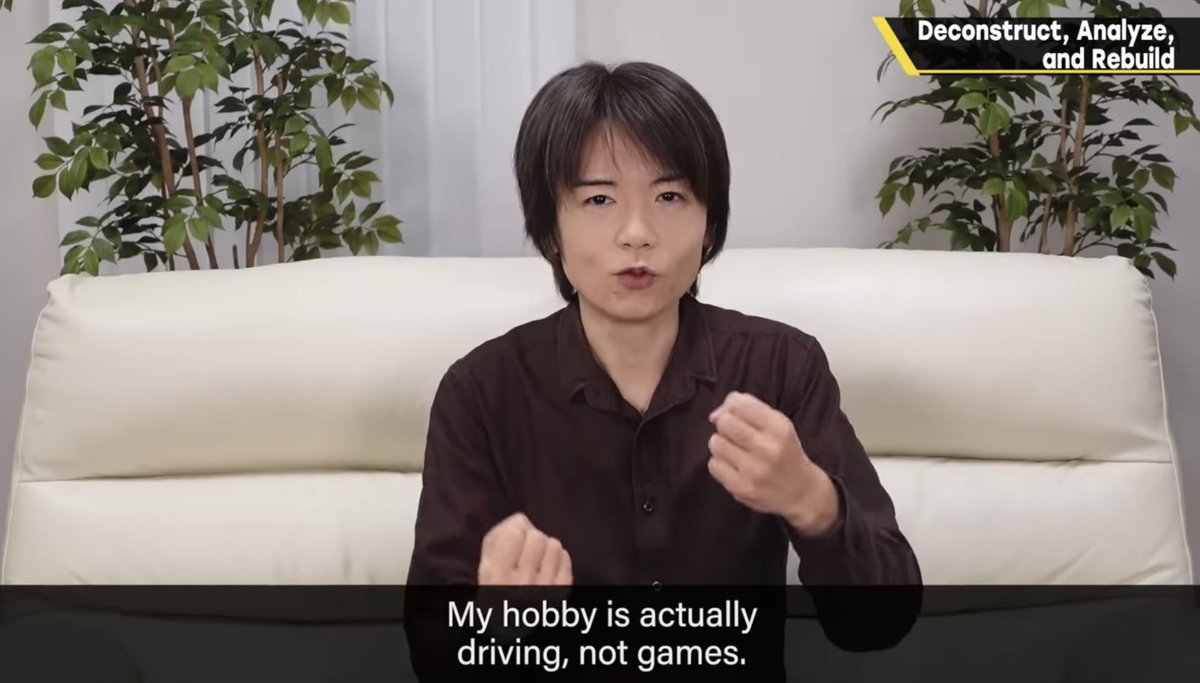 “my hobby is actually driving, not games. you fuckin nerds.”