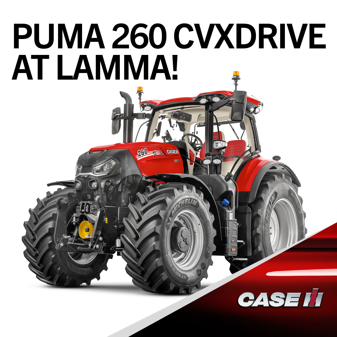 The first Puma 260 AFS Connect in the UK will be making an appearance at <a href="/lammashow/">LAMMA Show</a> this week!

Make sure you visit the Bednar and Case IH stand in Hall 8 to be one of the first to see it!

Find out more:  bit.ly/Puma260CVXDrive 

#lamma #caseih #bednar #puma260afsconnect