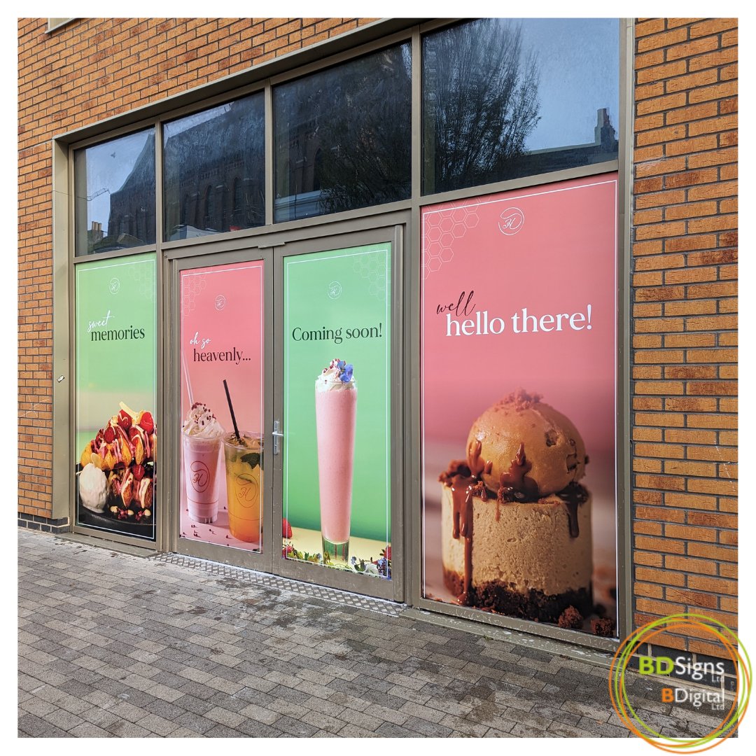 SignsBd's tweet image. Window vinyls installed last week for Heavenly Desserts UK, opening soon in Brighton!

Call 0115 979 4330 for a #windowvinyl quote.
bdsignsnottingham.co.uk

#signshop #shopsigns #heavenlydesserts #brightonfood #brighton #windowgraphics #bespokesigns #businesssigns #brightonfoodie