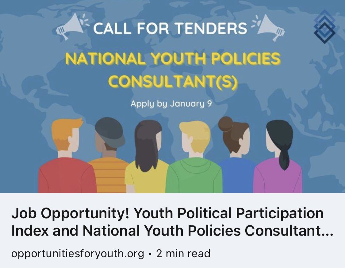 OPPORTUNITIES FOR YOUTH on Twitter: "📣JOB OPPORTUNITY: CALL FOR