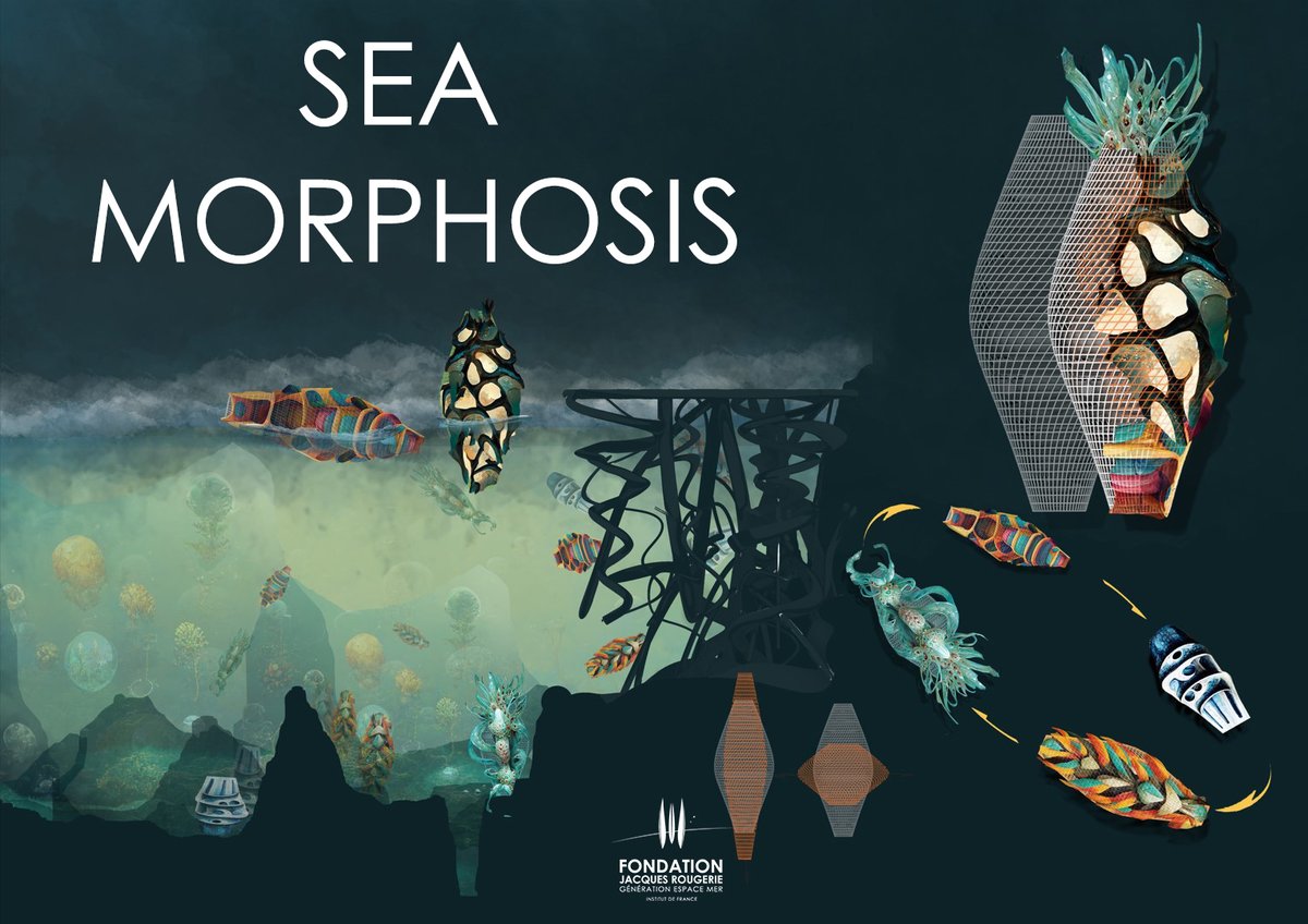 FondationJR's tweet photo. ✨JOUR 4 : LE PRIX FOCUS INTERNATIONAL 2022 DU CONCOURS D’ARCHITECTURE &amp; D’INNOVATION POUR LA MER DANS LA CATÉGORIE « UN CENTRE DE LA MER » ✨

Projet Sea Morphosis imaginé et créé par Dina Elmatboli, Cinny Zhao et Tanh Pham étudiantes américaines en architecture. 
#architecture https://t.co/YtGQJDDBh6