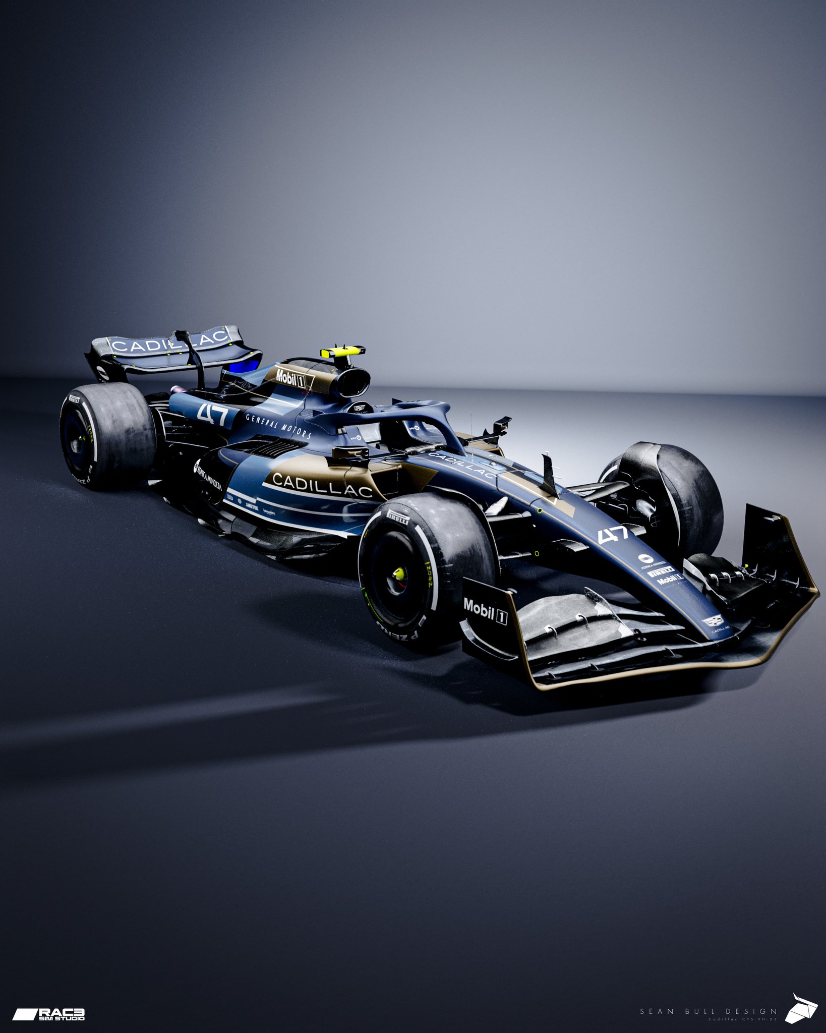 Sean Bull Design On Twitter 2023 Cadillac F1 Livery Concept Full CGI routtage-fonts-shmonts