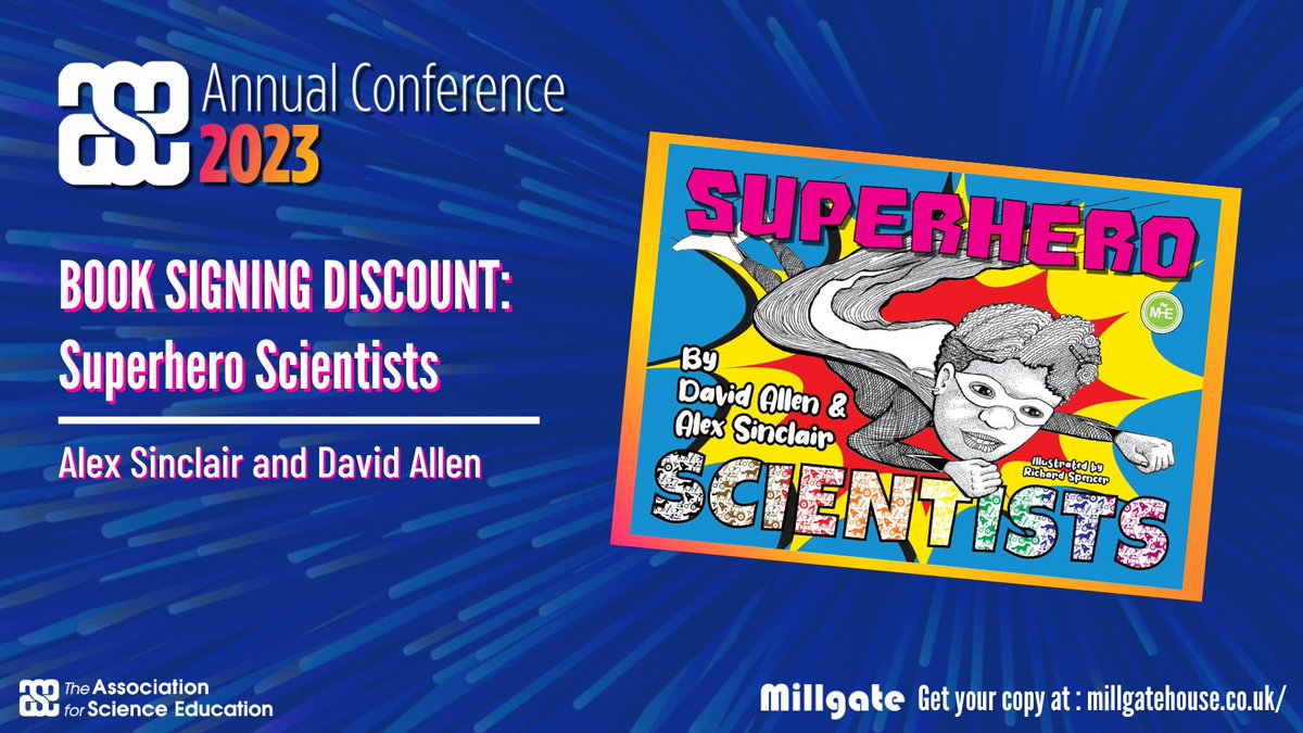 In honour of #ASEConf2023 you can now get your hands on one of our award-winning books - Superhero Scientists - for a special Conference price of £15 - just use code SUPER23
ow.ly/Vpjb50Mazum #PriSci #ASEChat (offer cannot be used in conjunction with other discounts)