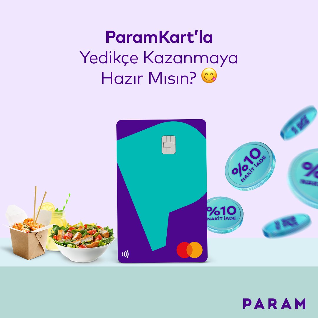 paramcomtr's tweet photo. ParamKart’la cumadan pazara kafe-restoran’da yedikçe %10 nakit iade kazanma fırsatını kaçırma 💜
#Param #ParadanFazlası #ParamPOS https://t.co/JwUm97IPDz