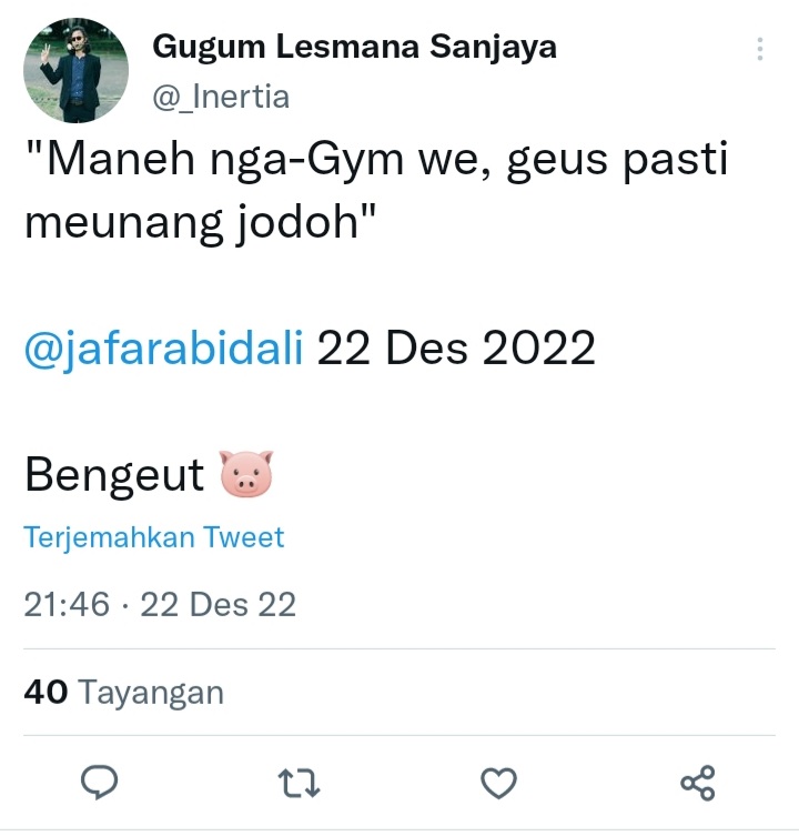 jafarabidali's tweet photo. Umak aambekan wae. Ceuk aingge bobogohan gera @_Inertia https://t.co/MwDhjTH4CZ