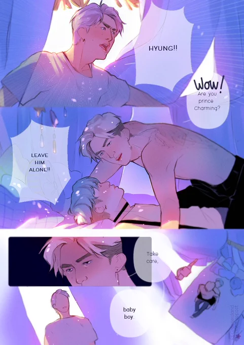 "Into lion's den"  #StringAu #Namjin #yoonjin #Namgi "Yoongi is linked with the hyungline in dreams bc they're soulmates. Every one of them has a special place to "wake up" in this dream land, but one day, yoongi appears in a different place." 