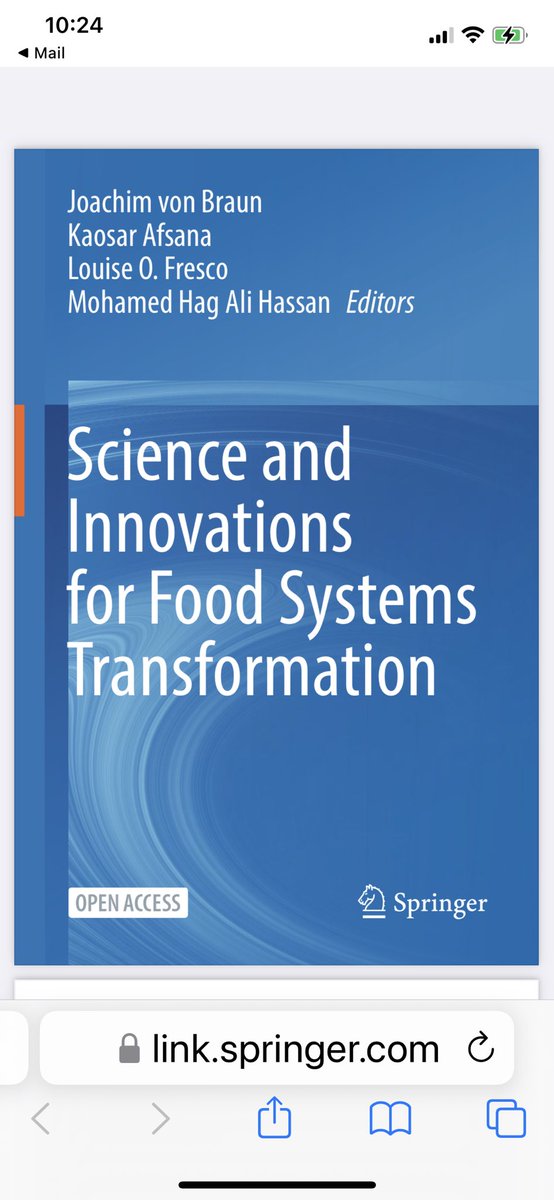Dr Jemimah Njuki (@jemimah_njuki) on Twitter photo Exciting news to start the year!
Ahead of the <a href="/FoodSystems/">UN Food Systems Coordination Hub</a> summit, the science community came together to review evidence on what works to transform food systems.
The book is finally out with a chapter on #genderandfoodsystems <a href="/IFPRI/">IFPRI</a> <a href="/UN_Women/">UN Women</a>
link.springer.com/content/pdf/10… Exciting news to start the year!
Ahead of the <a href="/FoodSystems/">UN Food Systems Coordination Hub</a> summit, the science community came together to review evidence on what works to transform food systems.
The book is finally out with a chapter on #genderandfoodsystems <a href="/IFPRI/">IFPRI</a> <a href="/UN_Women/">UN Women</a>
link.springer.com/content/pdf/10…