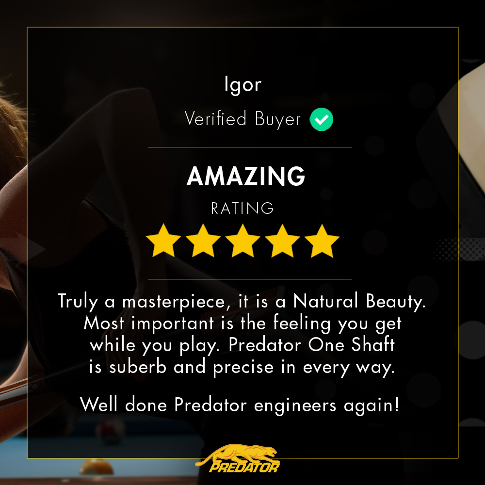 PredatorCues's tweet photo. Take your game to the next level with a cue that has 5-star reviews!
⭐️⭐️⭐️⭐️⭐️
The Gateway to High Performance: https://t.co/kvNDo1lBuU
#WoodPoolCue #PoolCuesticks #PlayingPool #BilliardsCue #AspireCues #PredatorCues https://t.co/0zs02XdV1D