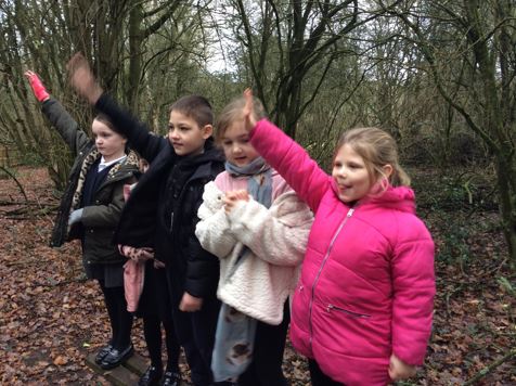 MissScrubyNHP's tweet image. We have been looking at &apos;Little Red Reading Hood&apos; in our English so we took a walk outdoors and discussed our 5 senses as inspiration for our writing. This will help us with our description of Little Red Reading Hood&apos;s journey. #year2 #writinginspiration #LittleRedReadingHood