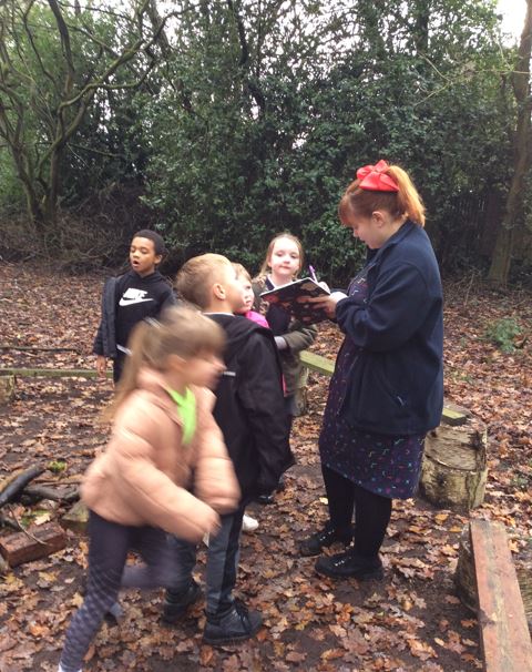 MissScrubyNHP's tweet image. We have been looking at &apos;Little Red Reading Hood&apos; in our English so we took a walk outdoors and discussed our 5 senses as inspiration for our writing. This will help us with our description of Little Red Reading Hood&apos;s journey. #year2 #writinginspiration #LittleRedReadingHood