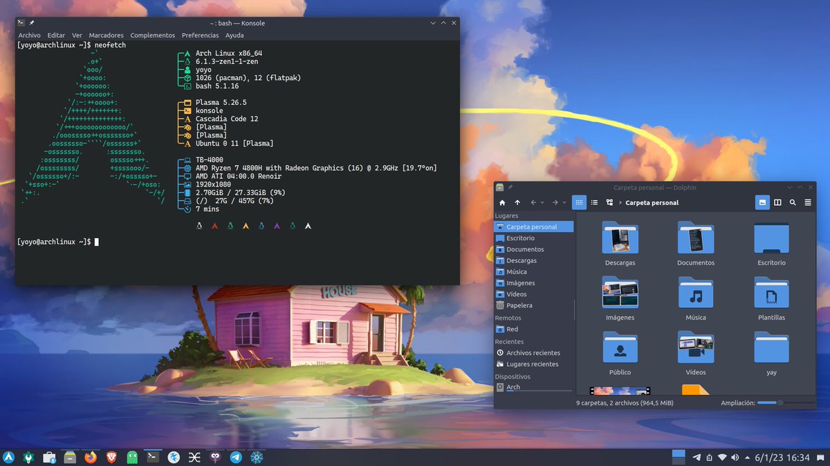 salmorejogeek's tweet image. Hoy #ViernesDeEscritorio #GNULinux participo con la distro y escritorio que ha enamorado a mis PCs y es inamovible #Arch #Linux #KDE #Plasma Gracias a @podcastlinux por el Neofetch 😃