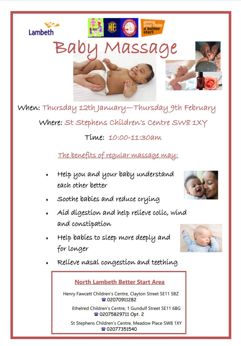 Do you have a baby 👶 aged 0-6 months? You might like to join us next week for baby massage 💆‍♂️ with Tasha! See flyer below for more info and to book. 👇🏽😊🧡