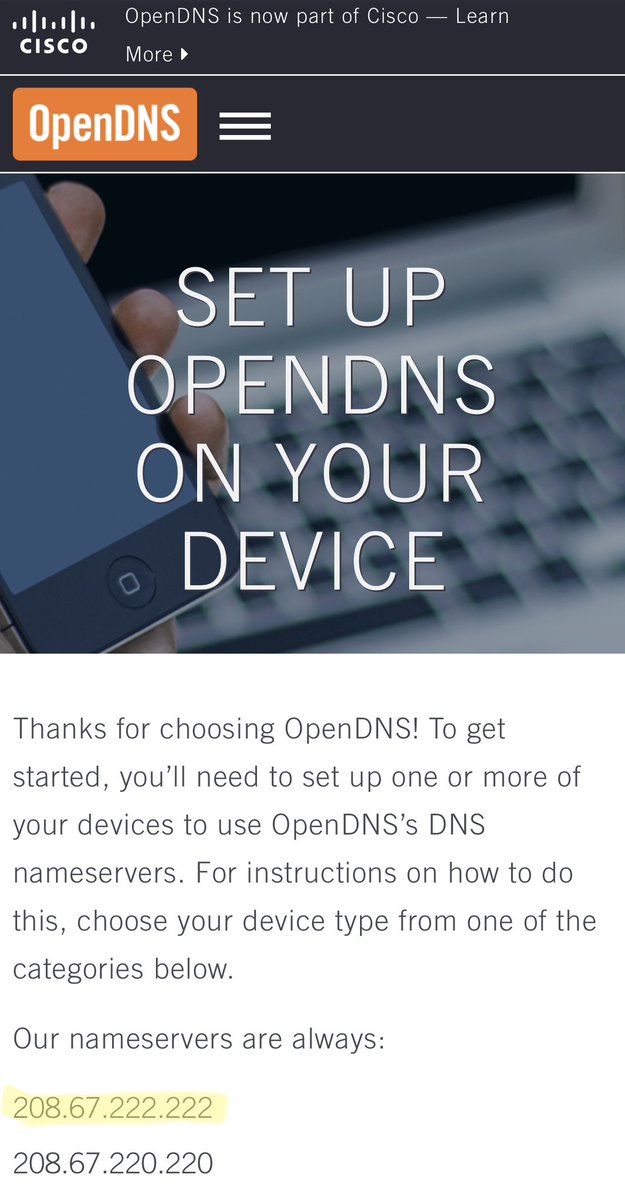 i figured it out, its actually a starting nameserver that is made public by Cisco. literally anybody can use it to set up a DNS (domain naming system) and that's it's only purpose. so this is fake everyone goodnight

link: opendns.com/setupguide/