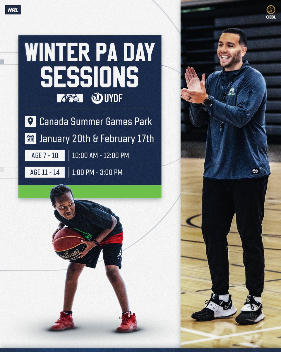 RiverLions's tweet photo. 🔊Back by popular demand!

Keep your kids busy on upcoming PA Days with our Winter Youth Basketball Sessions presented by Underprivileged Youth Development Foundation

REGISTER &amp; DETAILS: https://t.co/RKyflatkPP

#TheHunt | #OurGame https://t.co/0RiErp1nJD