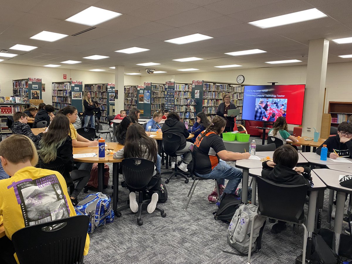 ROBMS students learned about different career paths during the STEM Career Fair. #barnegatinspires