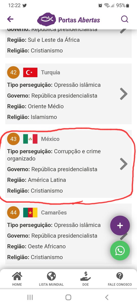 O México está quase em guerra civil por causa da prisão de Ovidio Guzmán, filho de El Chapo.
Segundo a @mportasabertas, o México é o 43° país que mais persegue os cristãos.
Outras informações foram omitidas por questões de segurança.
#PrayForMexico 🇲🇽