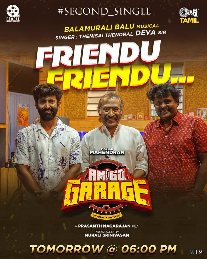 I am very much excited, thrilled and Proud to have Legendary Deva sir sung in my movie..After so many years u all will enjoy and celebrate a Friendship song😊 

#AmigoGarage #tipstamil #MasterMahendran