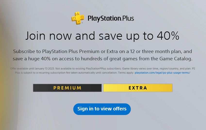 Subscribe to PlayStation Plus Premium or Extra on a 12 or 3 month